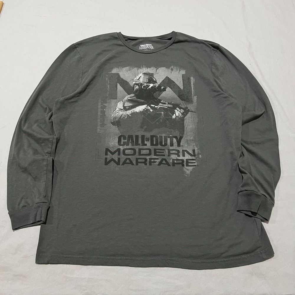 Call of Duty: Modern Warfare Mens Dark Gray Long Sleeve Graphic T-Shirt Size L